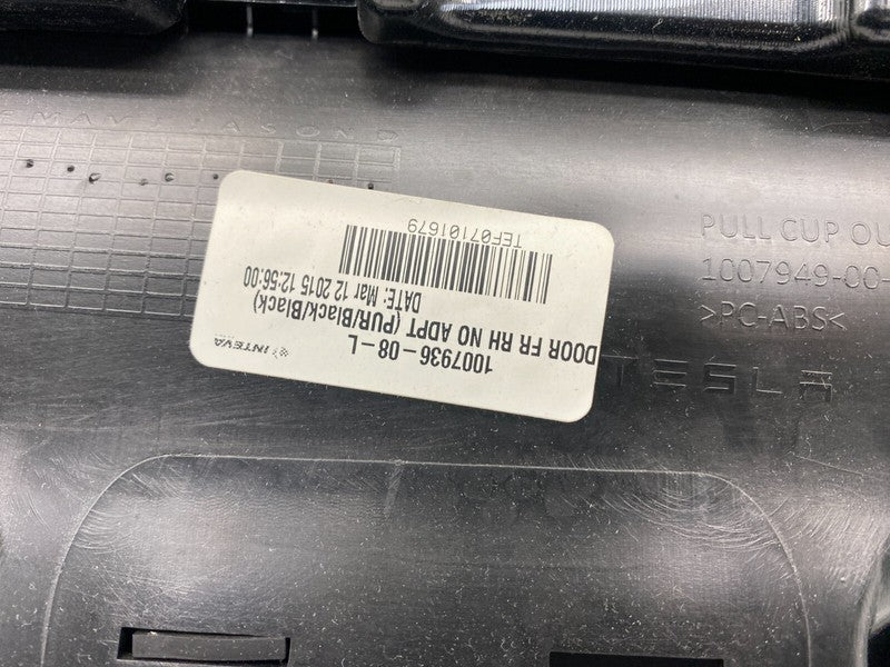 100793608L ⭕ 2012-2020 Model S Front Right Interior Door Panel Trim Card Cover 1007936-08-L