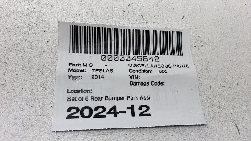 104847302A 12-20 Model S X Bumper Bar Parking Distance Control  Park Sensor x6 1048473-02-A