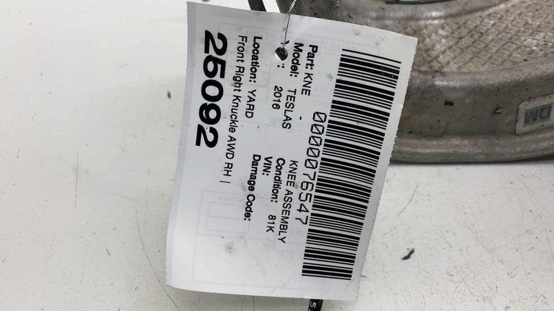 ⭕ 16-20 Model S Front Right Spindle Knuckle w/ Dust Shield & Sensor 10