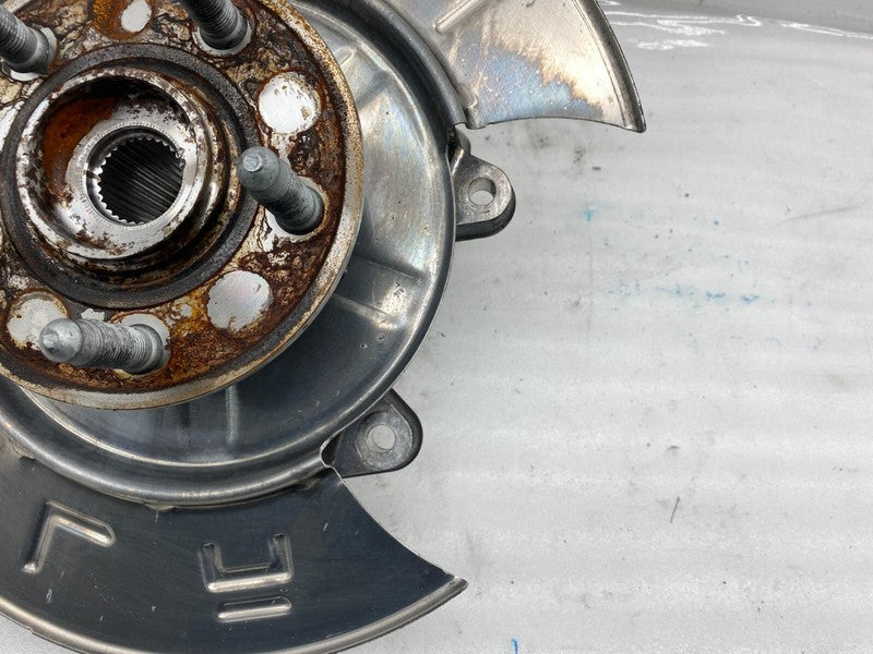 102741100D 16-20 Model X Rear Left Spindle Knuckle w/ Wheel Hub & Dust Shield  1027411-00-D