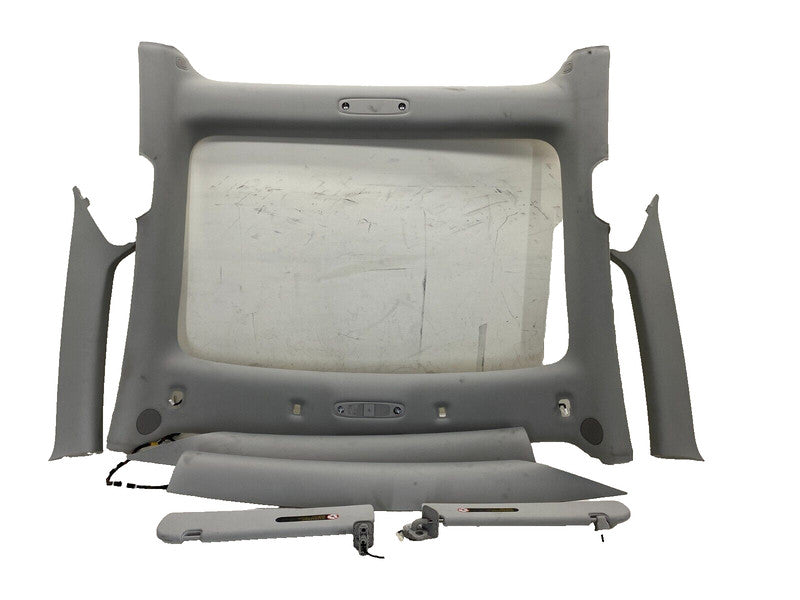 108626571I ⭕ 17-20 Tesla Model 3 Headliner w/ A-Pillar Upper Cover & Rail Trim + Sunvisor