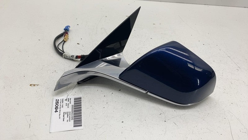 ⭕ 17-20 Tesla Model 3 Left Exterior Rear View Door Mirror Blue PPSB 11