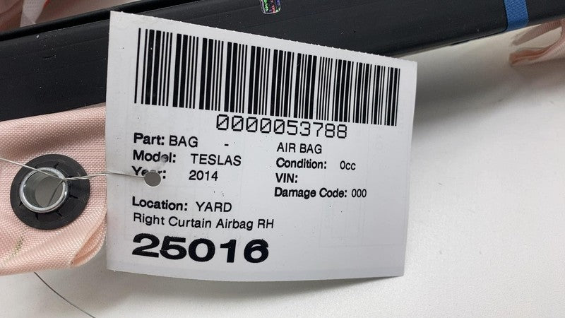 100526200D 2012-2020 Tesla Model S Passenger Side Roof Curtain Safety Airbag Right Assembly