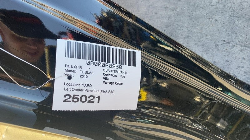 ⭕2017-2020 Tesla Model 3 Rear Left Quarter Panel Structural Cutout LH Black PBSB