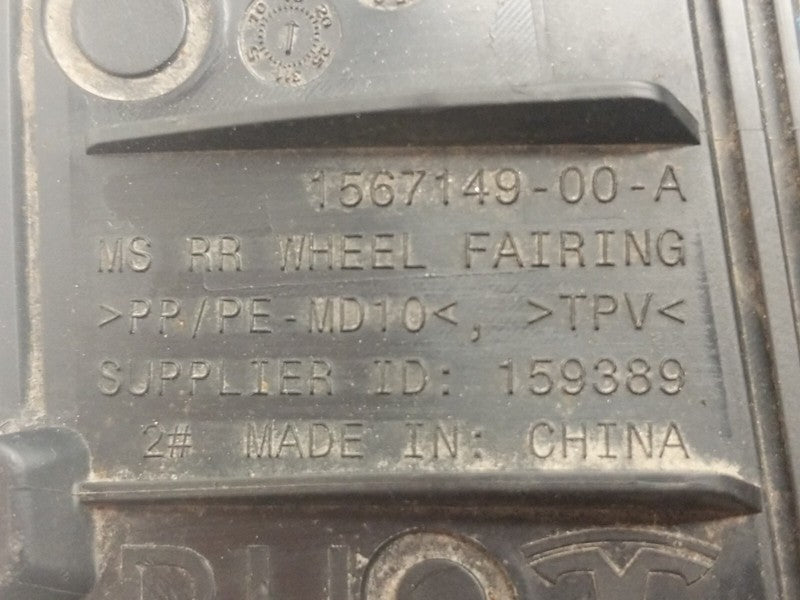 1567149 00 A ⭕ 21-24 Tesla Model S Rear Side Wheel Fairing Cover Molding Right 1567149-00-A
