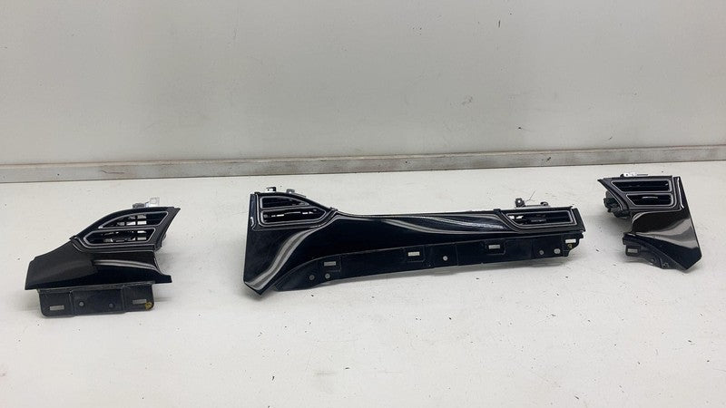 100782100D ⭕ 12-15 Tesla Model S MS SET of Dash A/C Air Vent Outlet Trim Panel 1007821-00-D