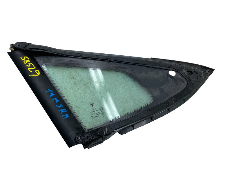 ⭕12-20 Tesla Model S Rear Passenger Side Quarter Window Glass Right 6006383-00-I