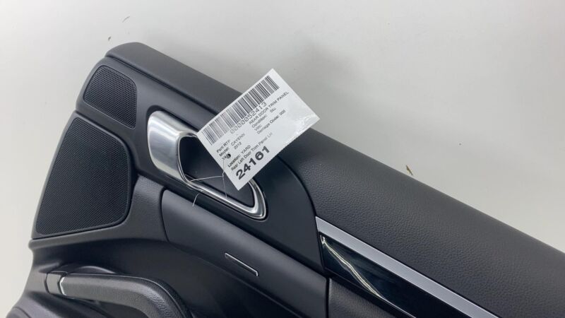 7P0 863 981 2011-2018 Porsche Cayenne Rear Driver Side Door Panel Trim Card Cover Left Black