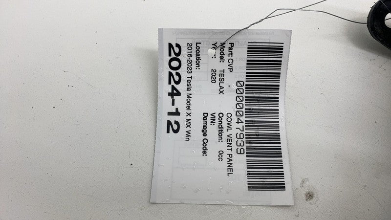 103624500E 2016-2020 Tesla Model X MX Windshield Cowl Screen Trim Cover Panel Assembly OEM