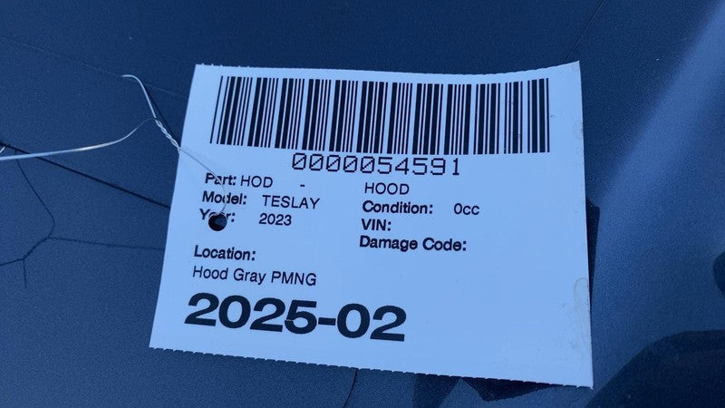 2020-2024 Tesla Model Y Front Bonnet Hood Shell Panel Assembly OEM Gray - PMNG