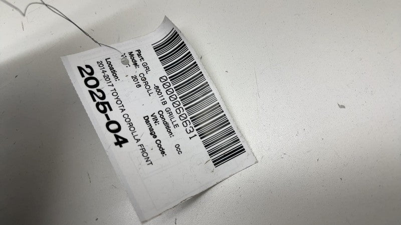 ⭕ 2014 2015 2016 Toyota Corolla Front Center Lower Bumper Grille OEM 5