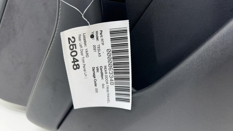 1588128-92-B ⭕ 21-23 Tesla Model 3 Rear Left Interior Door Panel Trim Card Cover 1588128-92-B