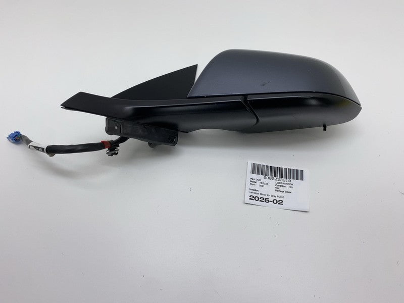 1592031-00-C 2021-2023 Tesla Model 3 Left Exterior Rear View Door Mirror (No Glass) Gray-PMNG