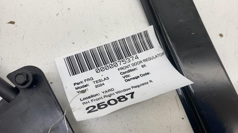 ⭕ 24-25 Model 3 Front Right Door Window Glass Regulator & Motor RH 192