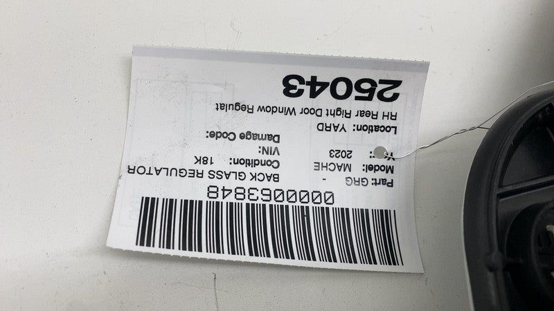 ⭕ 21-24 Ford Mustang Mach-E Rear Right Door Window Regulator & Motor w/ Carrier