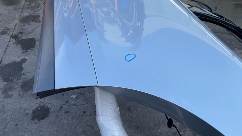 2011-2018 Porsche Cayenne Rear Driver Side Door Shell Panel Left Silver - LX7W