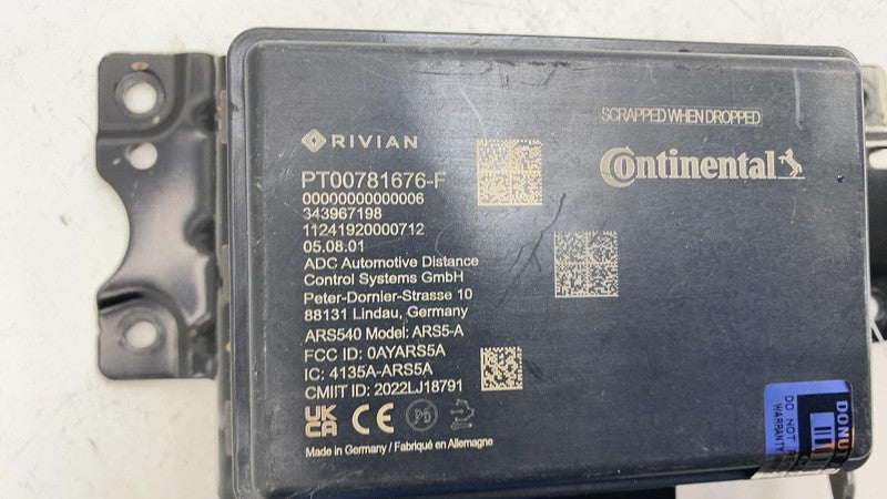 PT00781676F ⭕ 2024-2025 Rivian R1S Front Radar Distance Control Unit Module OEM PT00781676-F