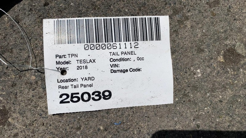 ⭕ 2016 2017 2018 2019 2020 Tesla Model X Rear Tail End Complete Body Frame Panel