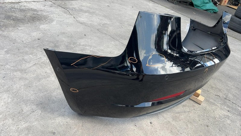 ⭕ 2017-2022 Tesla Model 3 Rear Bumper Cover w/ Park Sensor & Harness Black PBSB