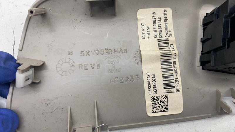 5XV08PD2AB ⭕ 2017-2024 Chrysler Pacifica Power Outlet Bezel Trim 115V 150W OEM 5XV08PD2AB