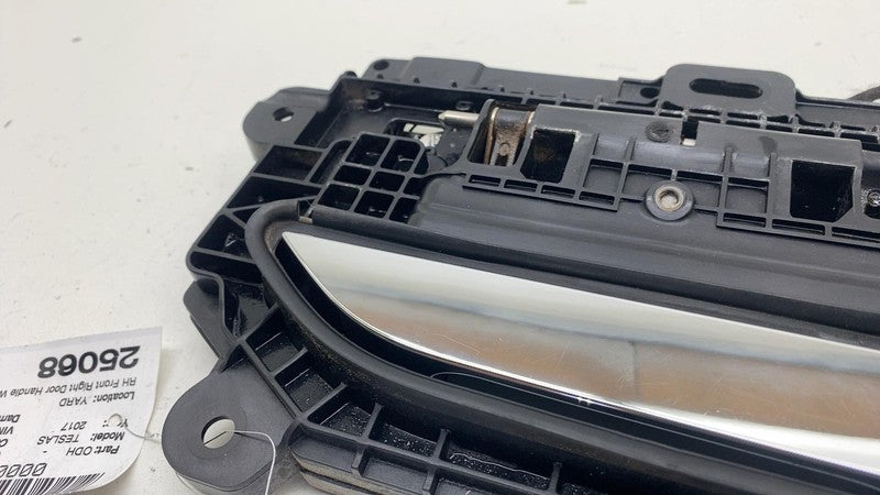 ⭕ 16-20 Model S Front Right Exterior Door Handle Outer White - PPSW 10