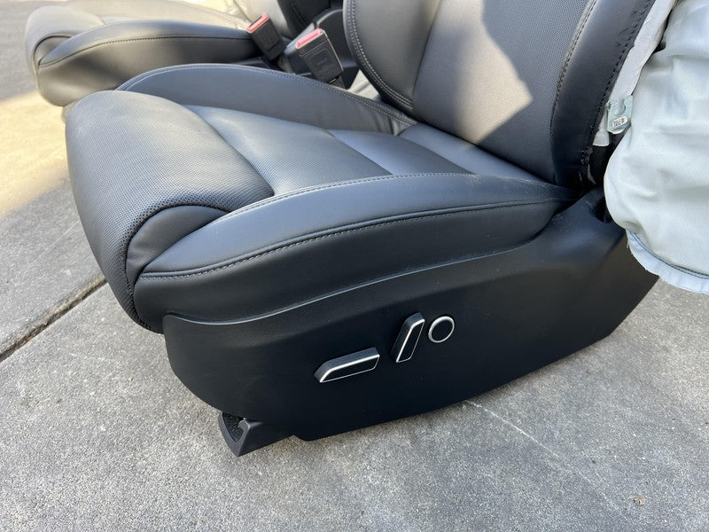 ⭕ 21-23 Tesla Model S Left & Right Front Bucket Seat + Rear 2nd Row Seat Black