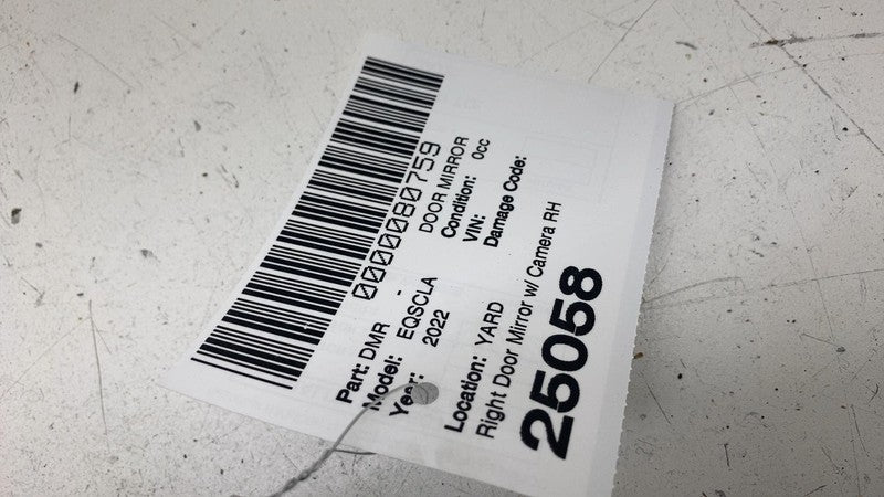 ⭕22-25 Mercedes-Benz EQS Class Right Exterior Rear View Door Mirror (PARTS ONLY)