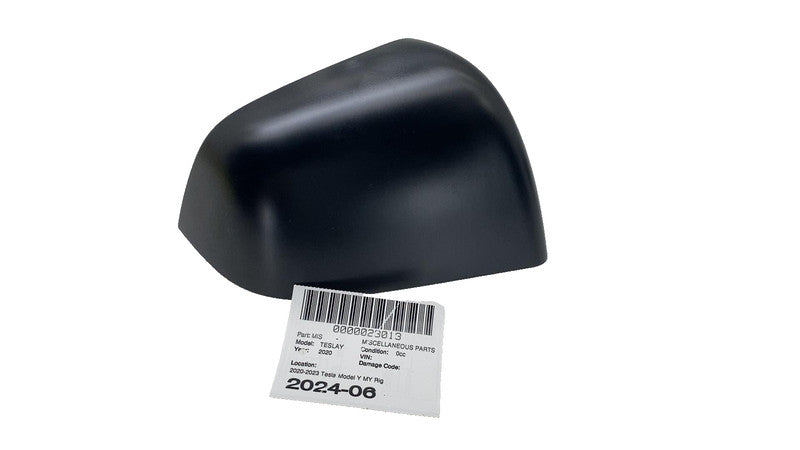 ⭕ 2020-2023 Tesla Model Y Right Exterior Rear View Door Mirror Skull Cap Black