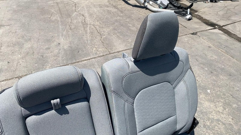 ⭕ 2019-2025 Ram 1500 Crew Cab Rear Left & Right 2nd Row Cloth Seat 5th Gen Gray