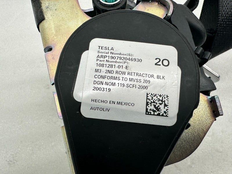 108128101E ⭕ 2017-2023 Model 3 Rear Left or Right 2nd Row Seatbelt Retractor 1081281-01-E
