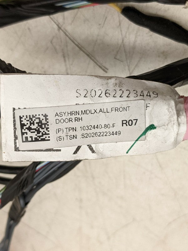 1032440 80 F ⭕ 2016-2020 Tesla Model X Front Side Door Wiring Harness Right RH 1032440-80-F