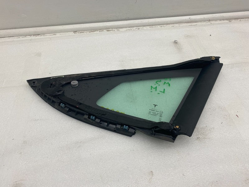 E6 43R-008010 ⭕ 2012-2020 Tesla Model S Rear Driver Side Quarter Fixed Glass Left LH Assembly