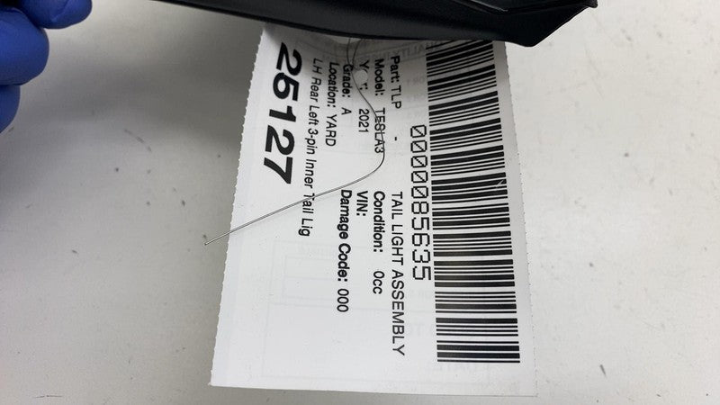 ⭕ 17-23 Tesla Model 3 Rear Left Inner Taillight LED Tail Lamp 3-Pin 10