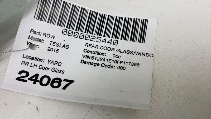⭕ 2012-2020 Tesla Model S MS Rear Driver Side Door Window Glass Left L
