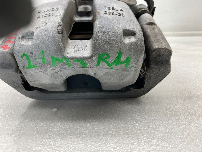 104462400H ⭕ 2017-2025 Tesla Model 3 Rear Right Caliper + Brake Hose Line BASE 1044624-00-H