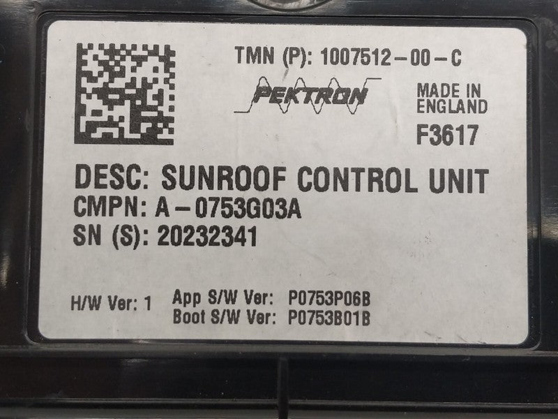 ⭕ 16-20 Model S MS Sunroof Controller Moon Roof Control Module Unit 10