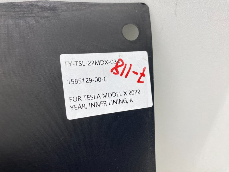 1585129-00-C ⭕2021-2026 Tesla Model X Front Right Wheel Arch Fender Liner Splash 1585129-00-C