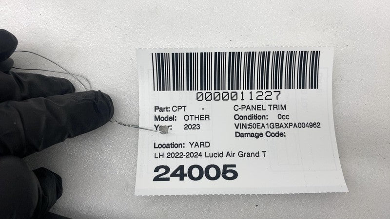 ⭕ 2022-2024 Lucid Air Grand Touring Left C-Pillar Leather Mid Trim LH 