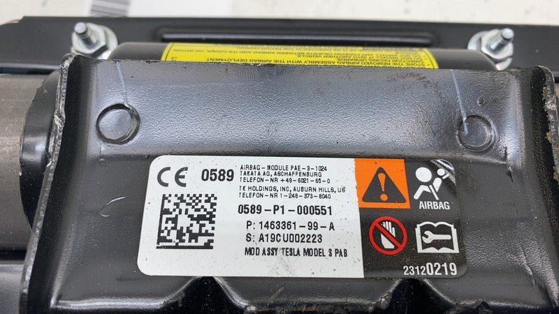 ⭕ 12-20 Model S Passenger Side Dash Instrument Panel Airbag Right 1463