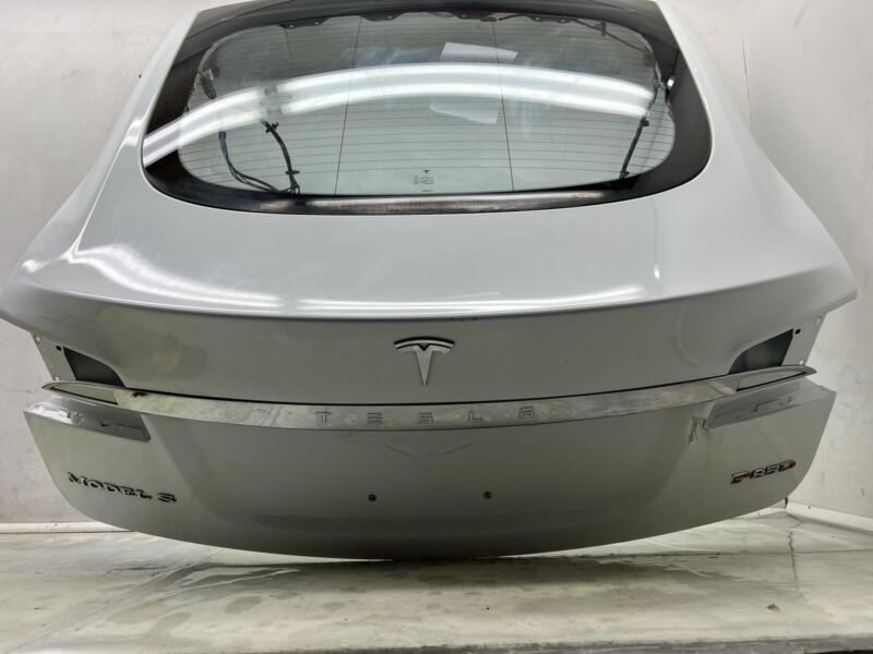 2012-2015 Tesla Model S Liftgate Hatch Gate Trunk Lid Tailgate Glass White PBCW