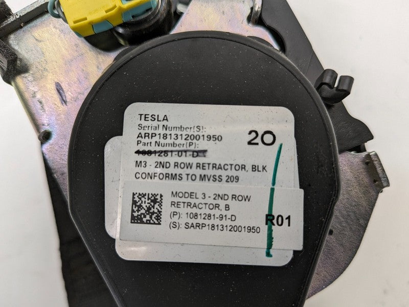108128101D ⭕ 2017-2023 Model 3 Rear Left or Right 2nd Row Seatbelt Retractor 1081281-01-D
