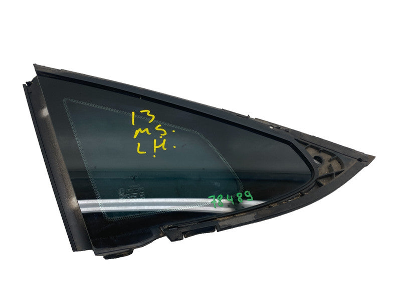 E6 43R-008010 ⭕ 2012-2015 Tesla Model S MS Rear Driver Side Quarter Fixed Glass Left LH Assemb