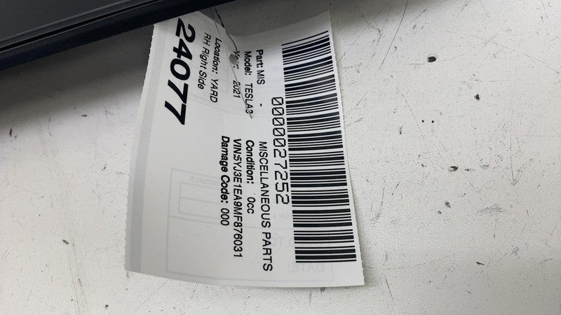 1100441 00 E ⭕17-20 Model 3 Right B-Pillar Applique Glass Trim Molding w/ Camera 1100441-00-E