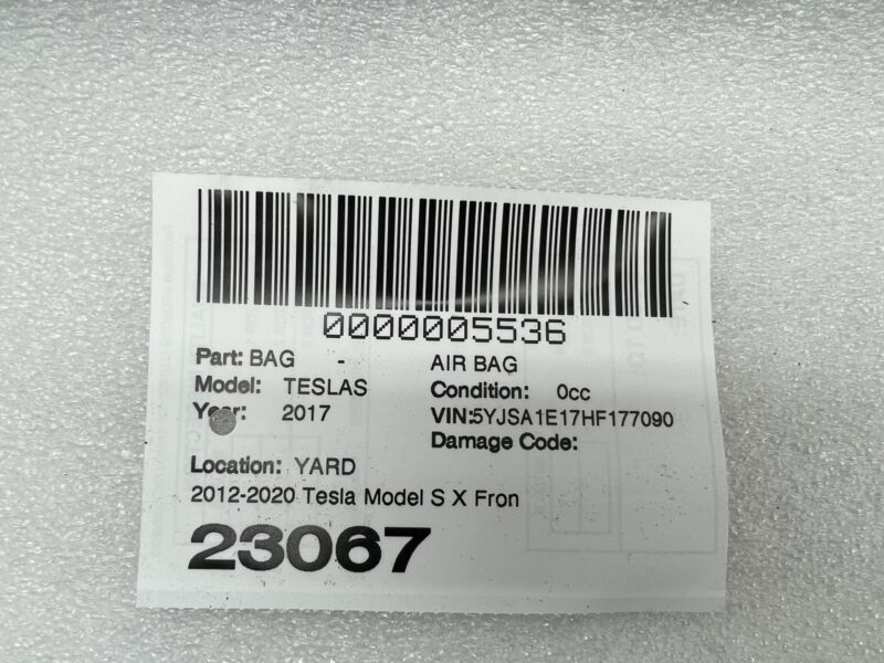 1005260-00-H 2016-2020 Tesla Model S X Front Passenger Side Knee Safety Module Right RH Assy