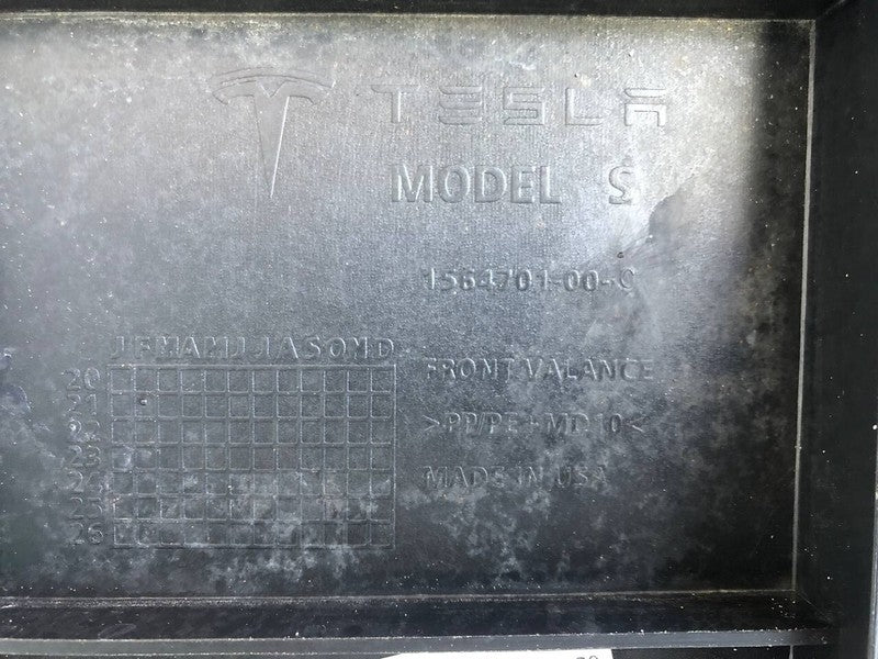 ⭕ 21-25 Model S Front Bumper Lower Valance Splash Shield Undertray 156