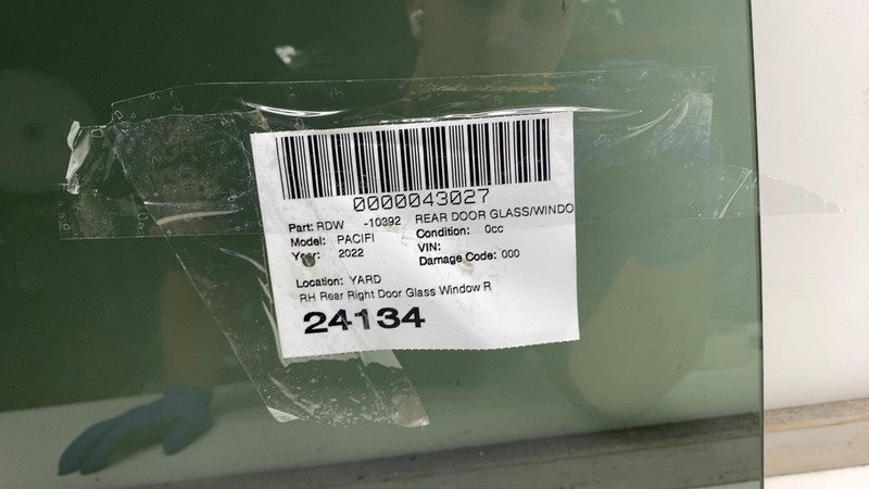 E4 43R-000186 ⭕ 2021-2024 Chrysler Pacifica Rear Passenger Side Door Window Glass Right RH OEM