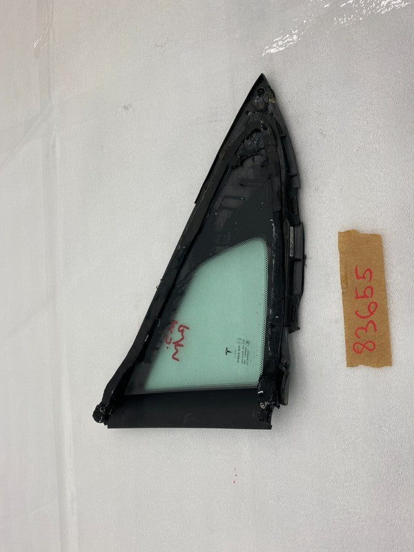 E6 43R-008010 ⭕ 2012-2020 Tesla Model S Rear Passenger Side Quarter Fixed Glass Right Assembly