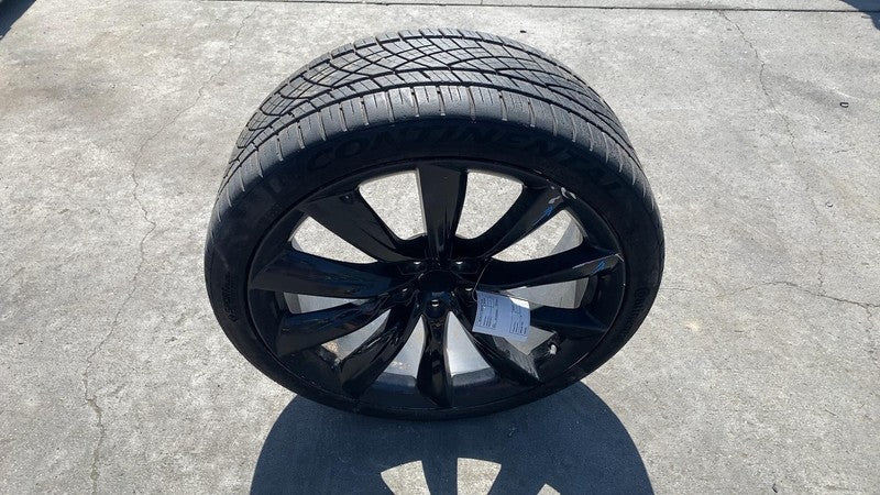 ⭕ 16-20 Tesla Model X Wheel Rim 22x9J + 33mm w/ Continental Tire 265/3