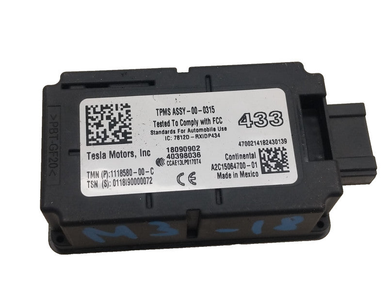 1118580 00 C ⭕ 2017-2022 Tesla Model 3 Tire Pressure Monitor Sensor TPMS Module 1118580-00-C