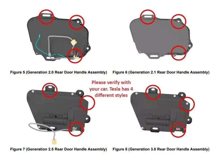 1100300-00-A ⭕16-20 Model S Front or Rear Right Exterior Door Handle Outer GEN 3 1100300-00-A